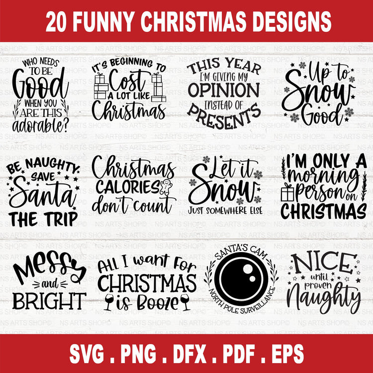 Funny Christmas SVG Bundle