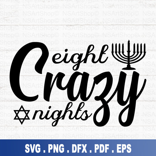 Eight Crazy Nights SVG