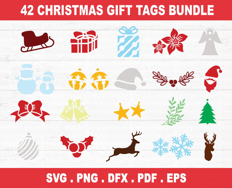 Christmas Gift Tags SVG Bundle