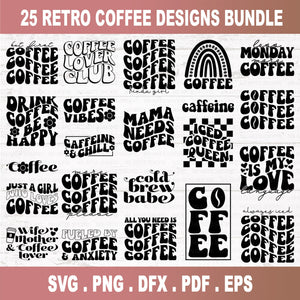 Coffee SVG Bundle Retro