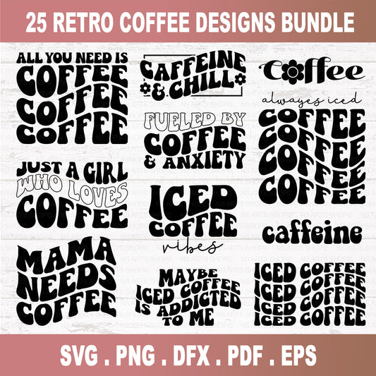 Coffee SVG Bundle Retro