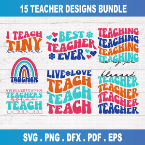 Teacher SVG Bundle Retro