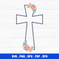 Floral Cross SVG