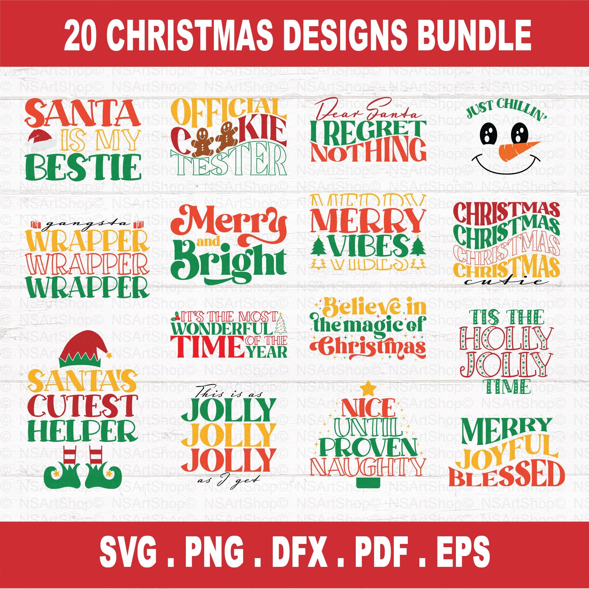 Christmas SVG Bundle Retro