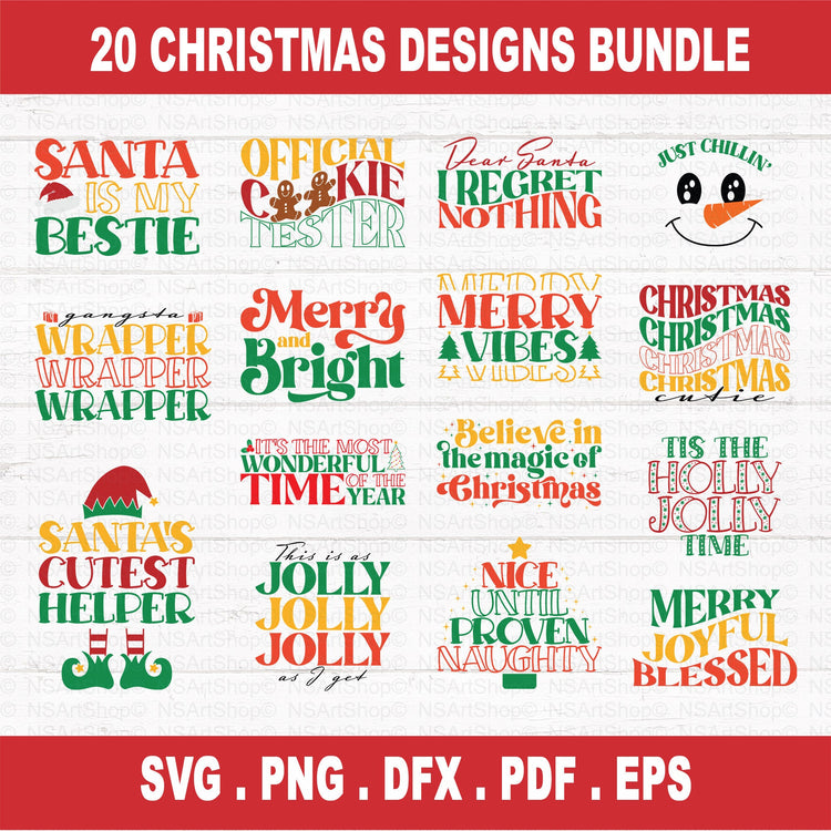 Christmas SVG Bundle Retro