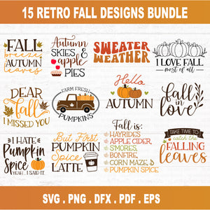 Fall SVG Bundle Retro