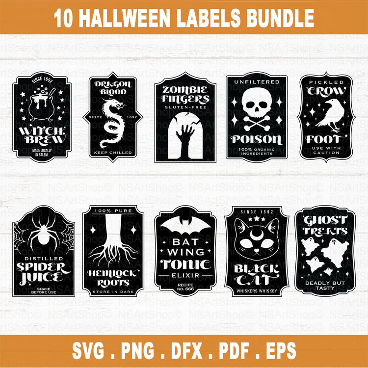 Halloween Potion Labels SVG Bundle