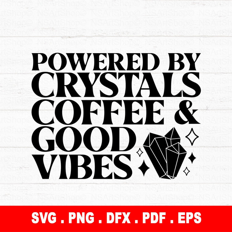 Crystals And Coffee SVG