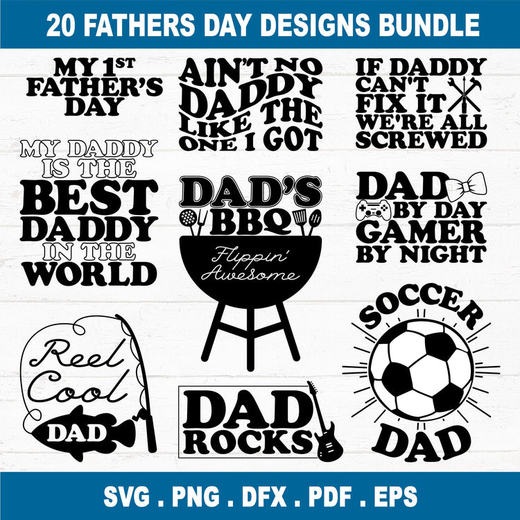 Fathers Day SVG Bundle Retro