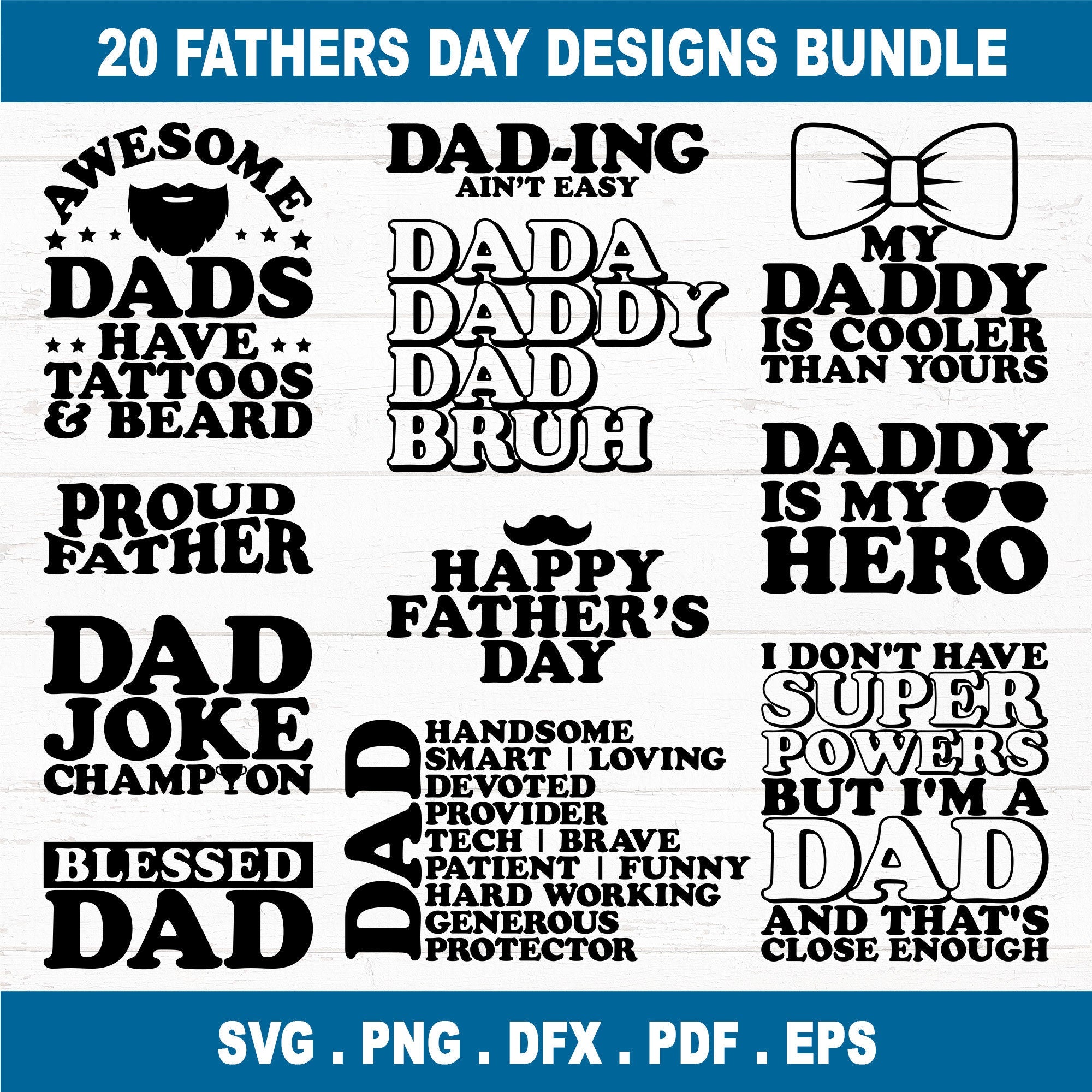 Fathers Day SVG Bundle Retro