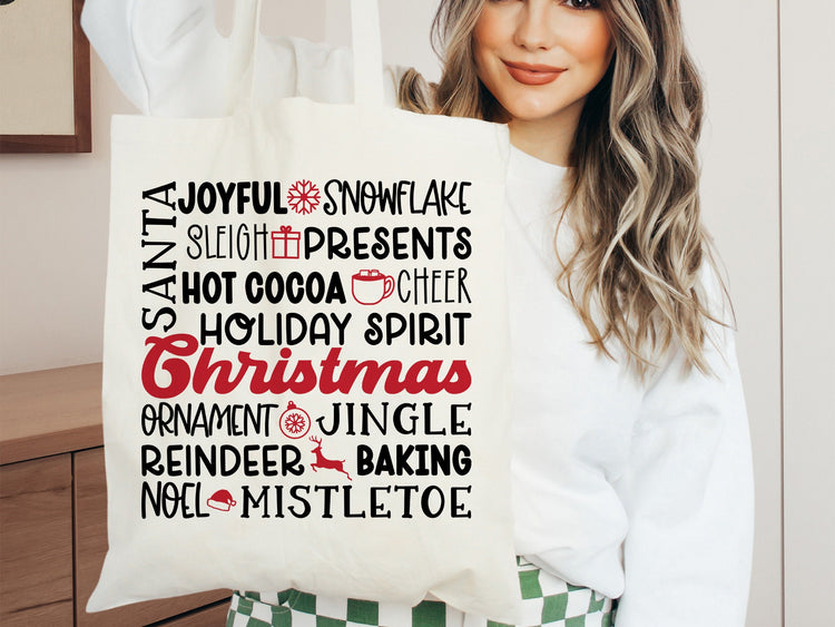 This Christmas SVG bundle has a bunch of red and green quotes. It's a retro-style celebration.