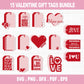 Valentine Gift Tags SVG Bundle