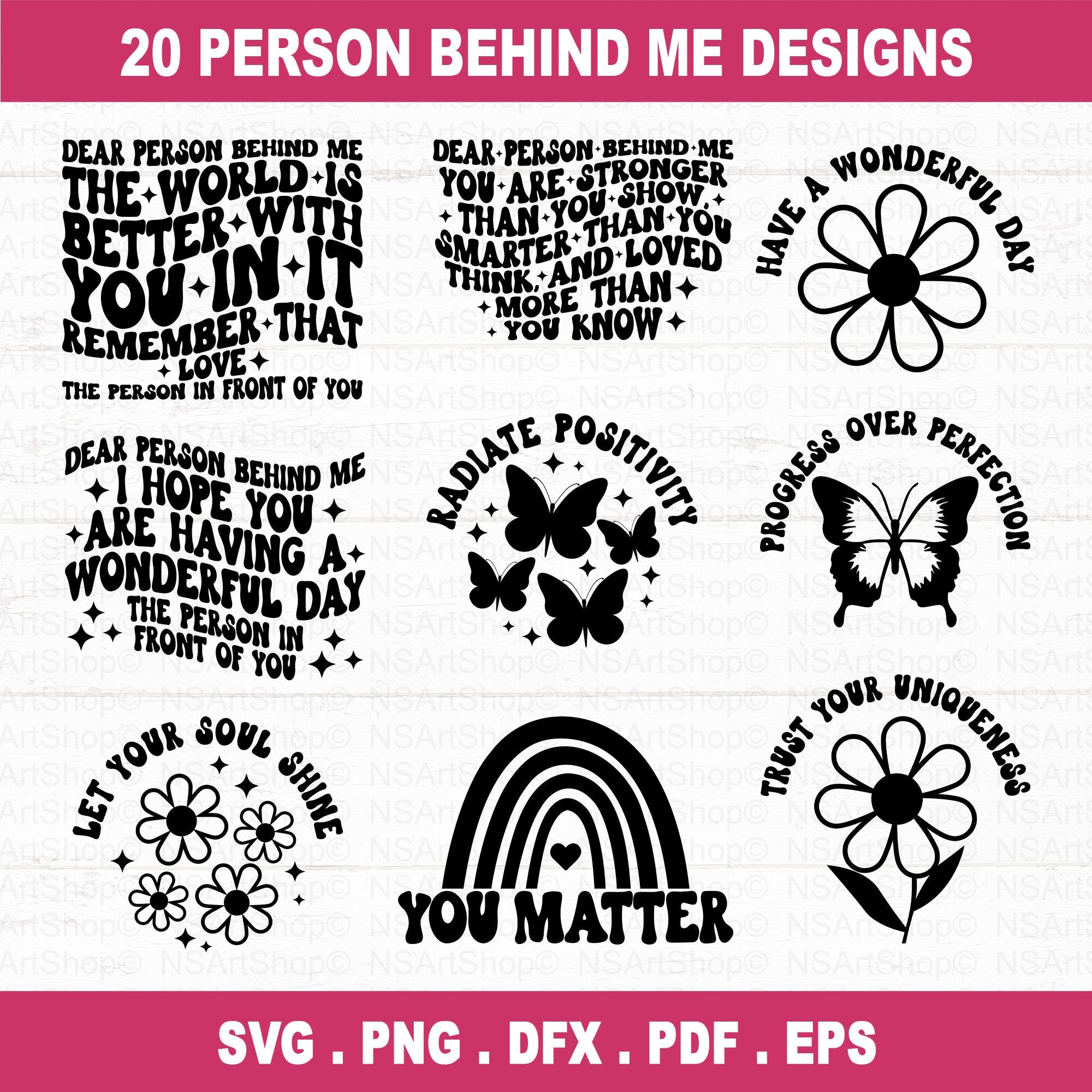 Dear Person Behind Me SVG Bundle