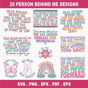 Dear Person Behind Me SVG Bundle Retro