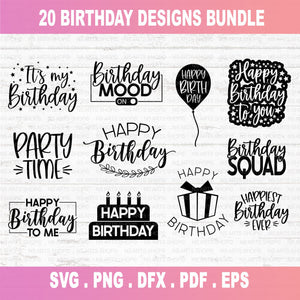 Happy birthday SVG Bundle