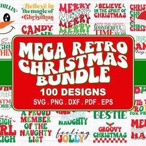 Christmas Mega SVG Bundle Retro