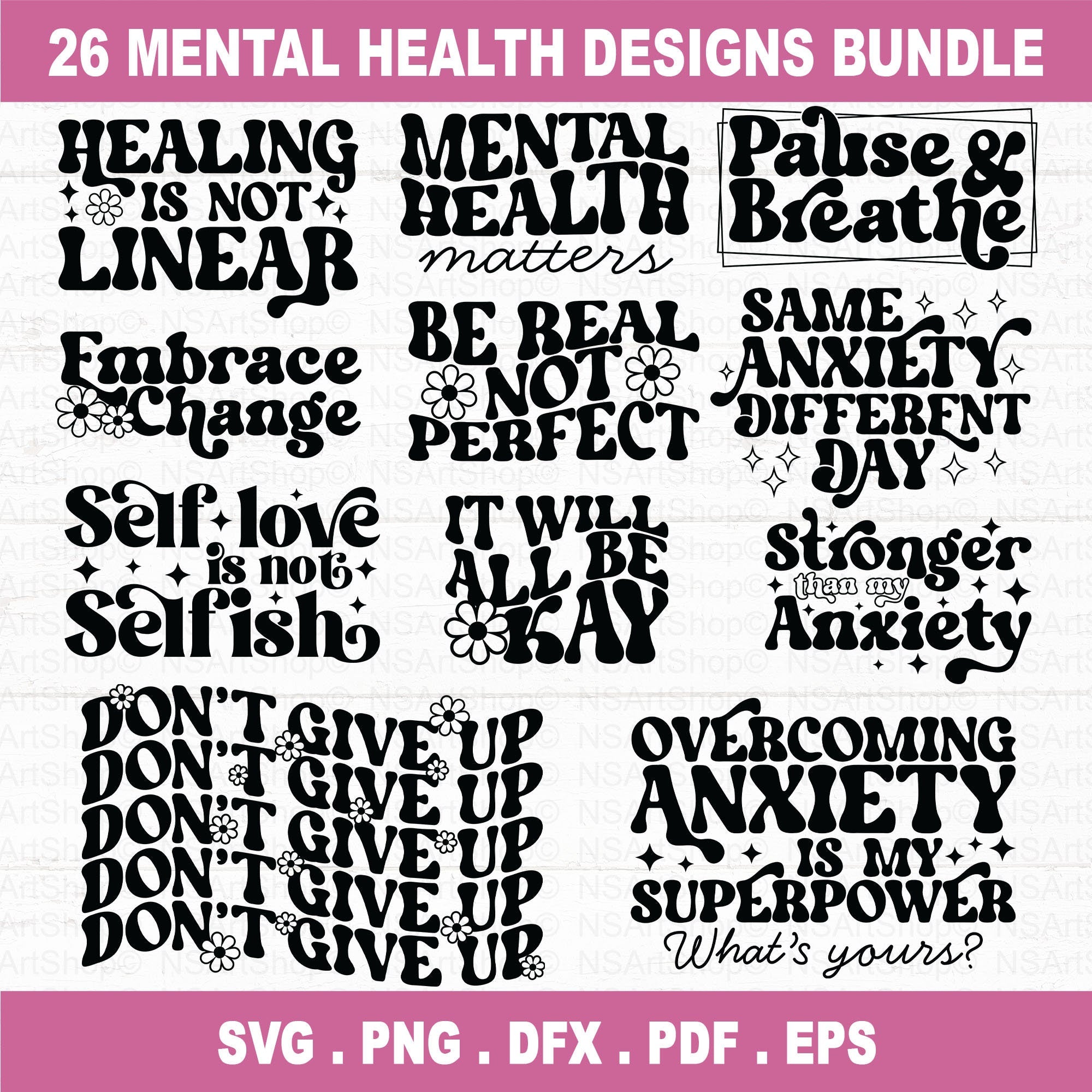 Mental Health SVG Bundle