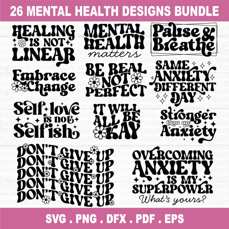 Mental Health SVG Bundle