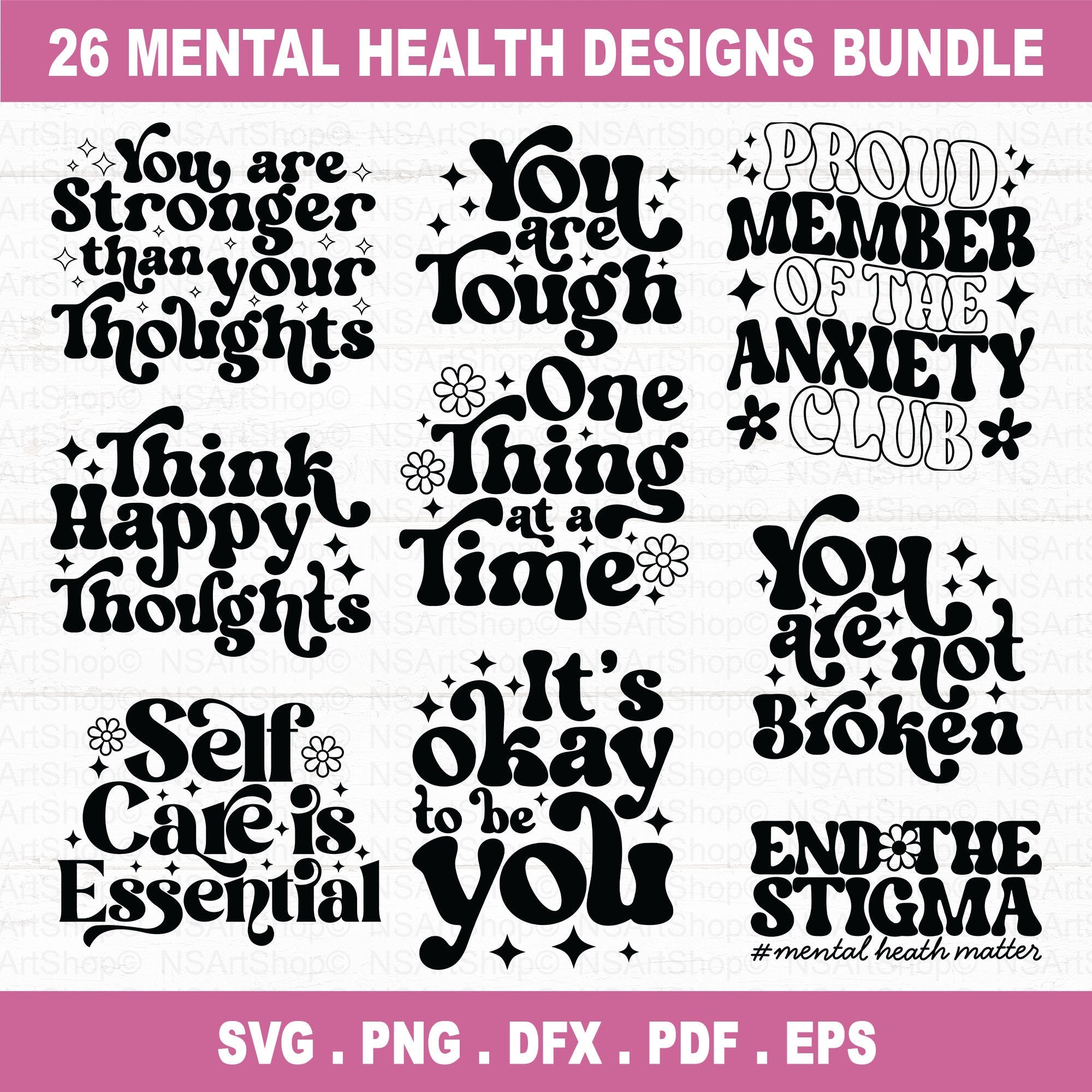 Mental Health SVG Bundle