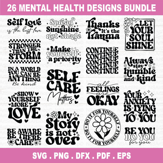 Mental Health SVG Bundle