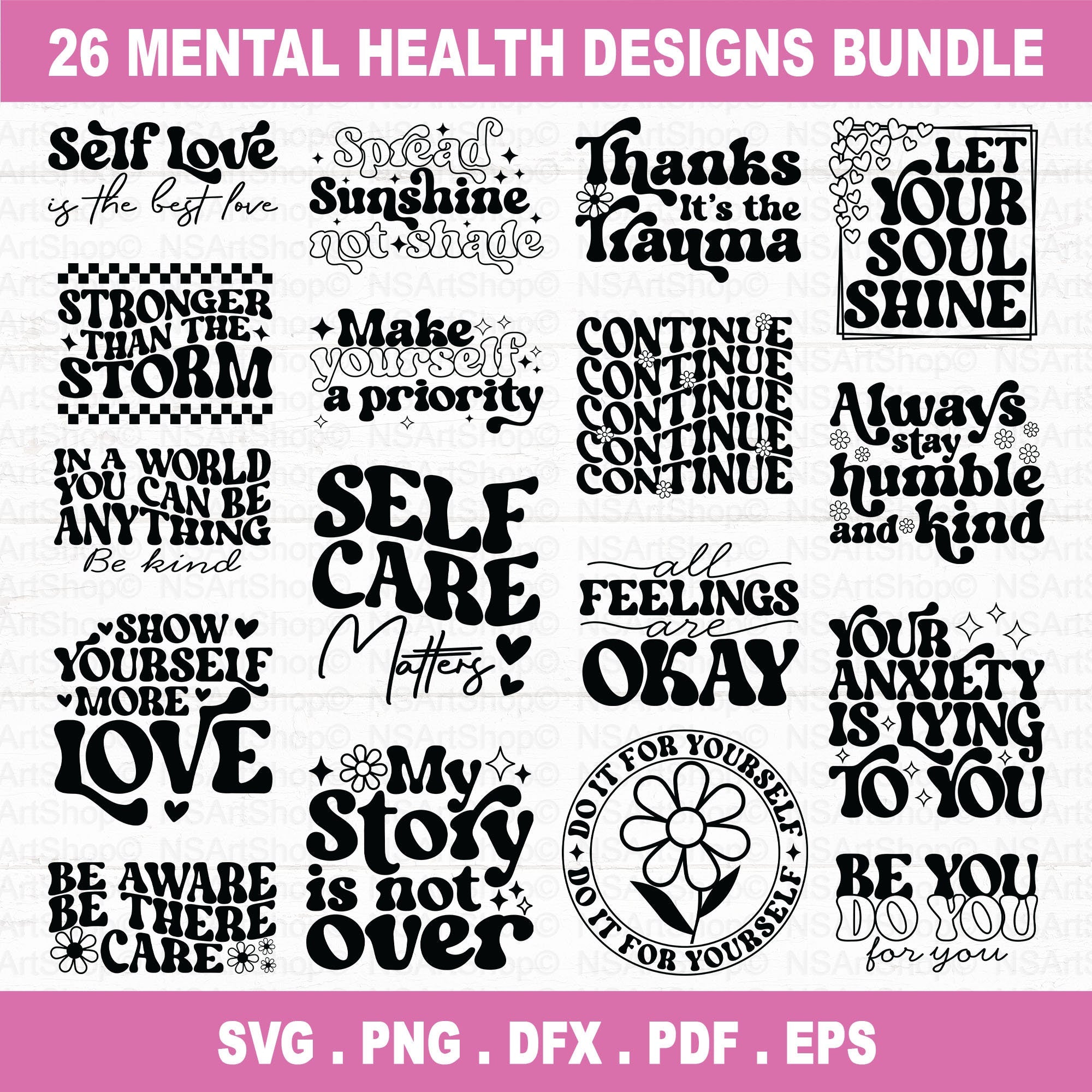 Mental Health SVG Bundle