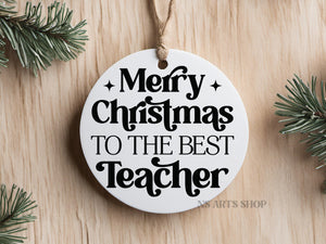 Teacher Christmas Ornament SVG Bundle