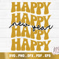 New Years SVG Retro