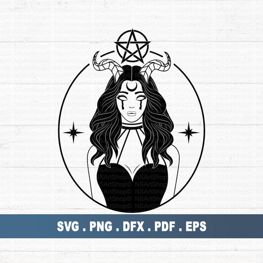 Pagan Witch SVG