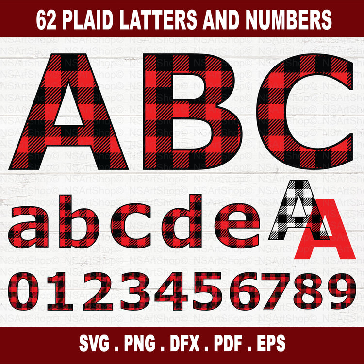 Plaid Alphabet SVG Bundle