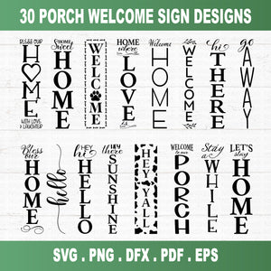 Welcome Porch Sign SVG Bundle