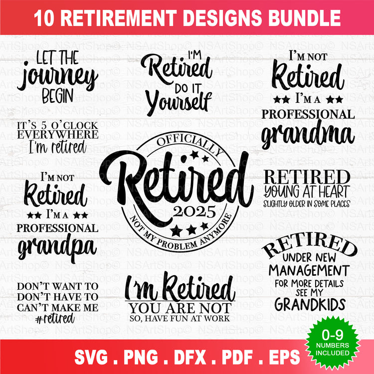 Retirement SVG Bundle