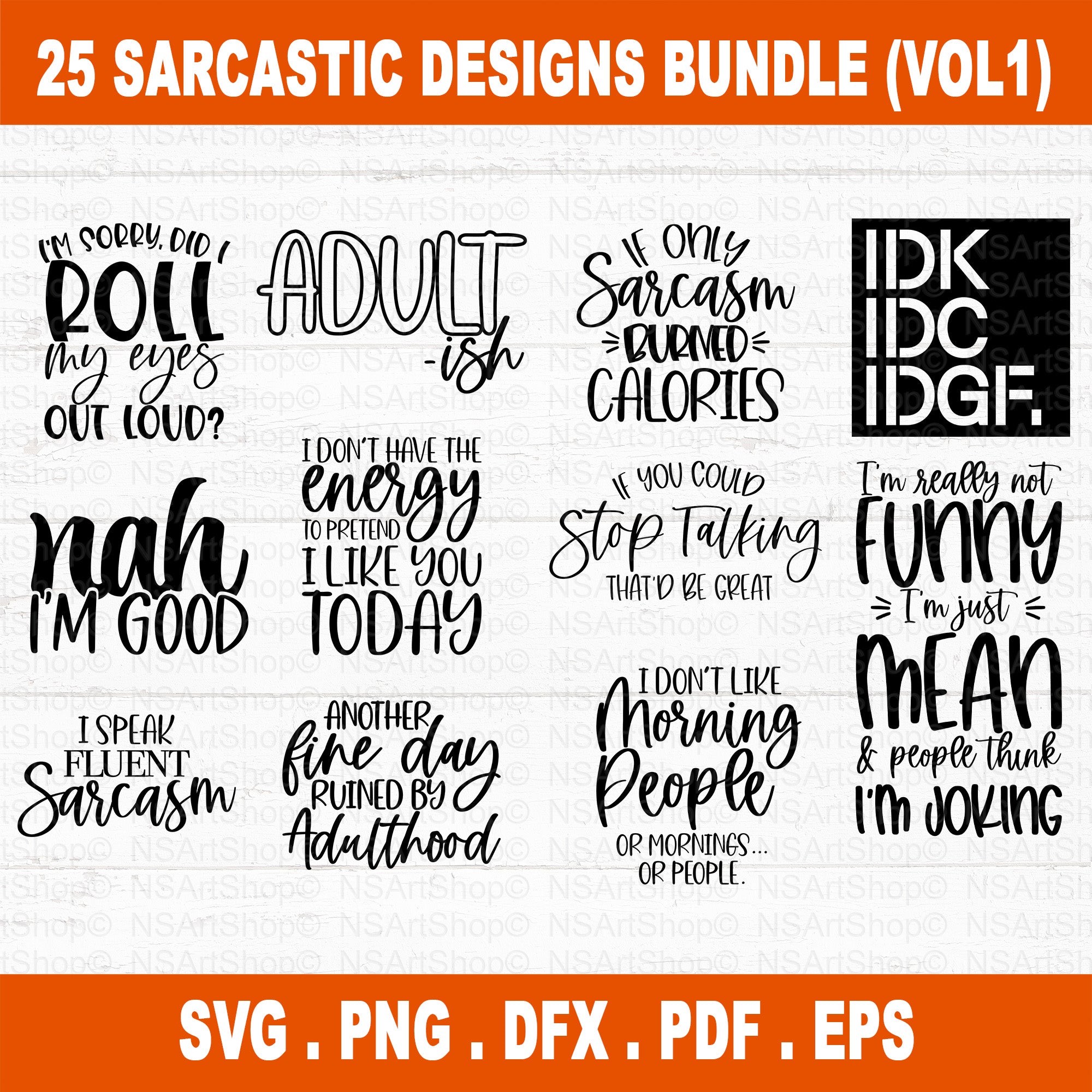 Sarcastic svg bundle