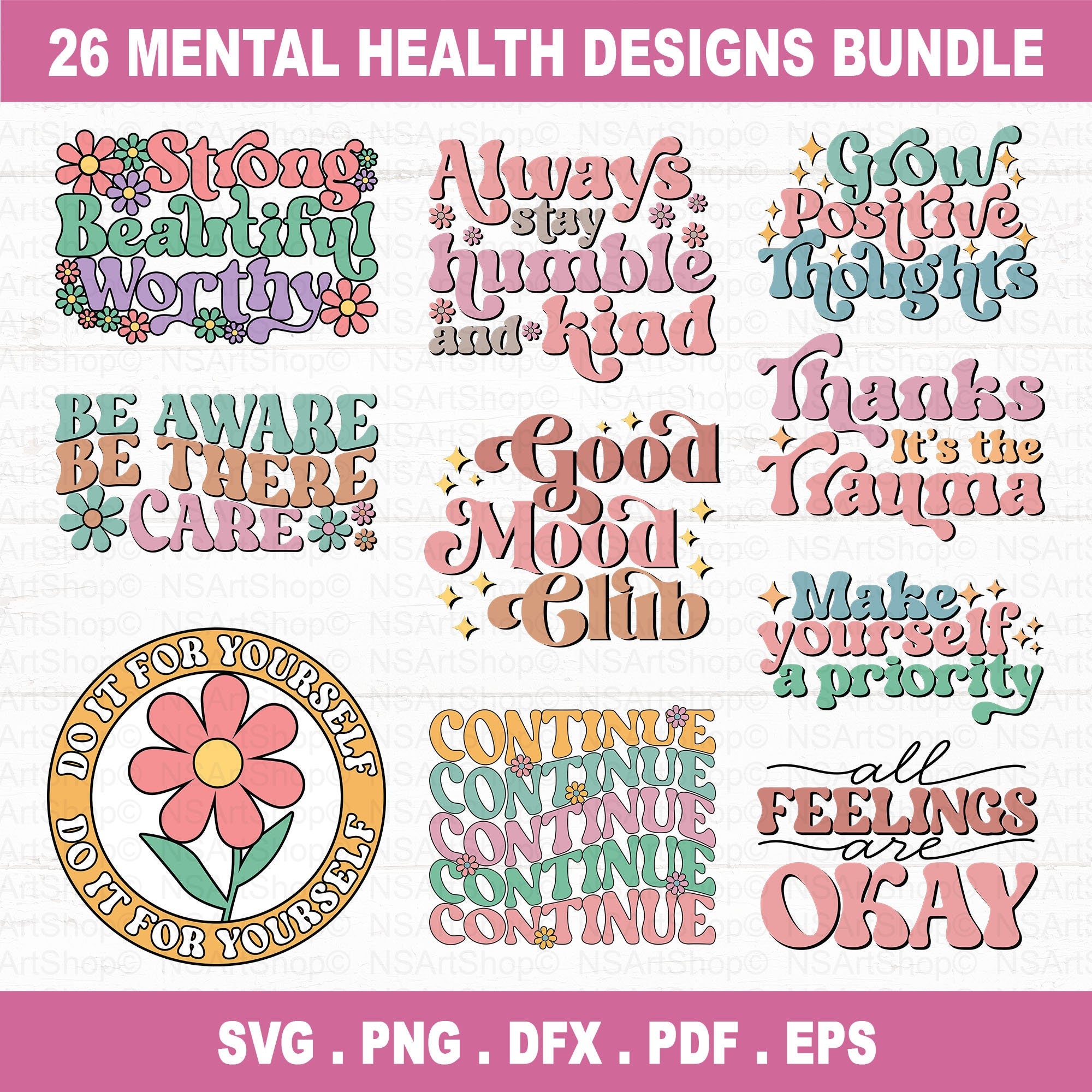 Mental Health SVG Bundle