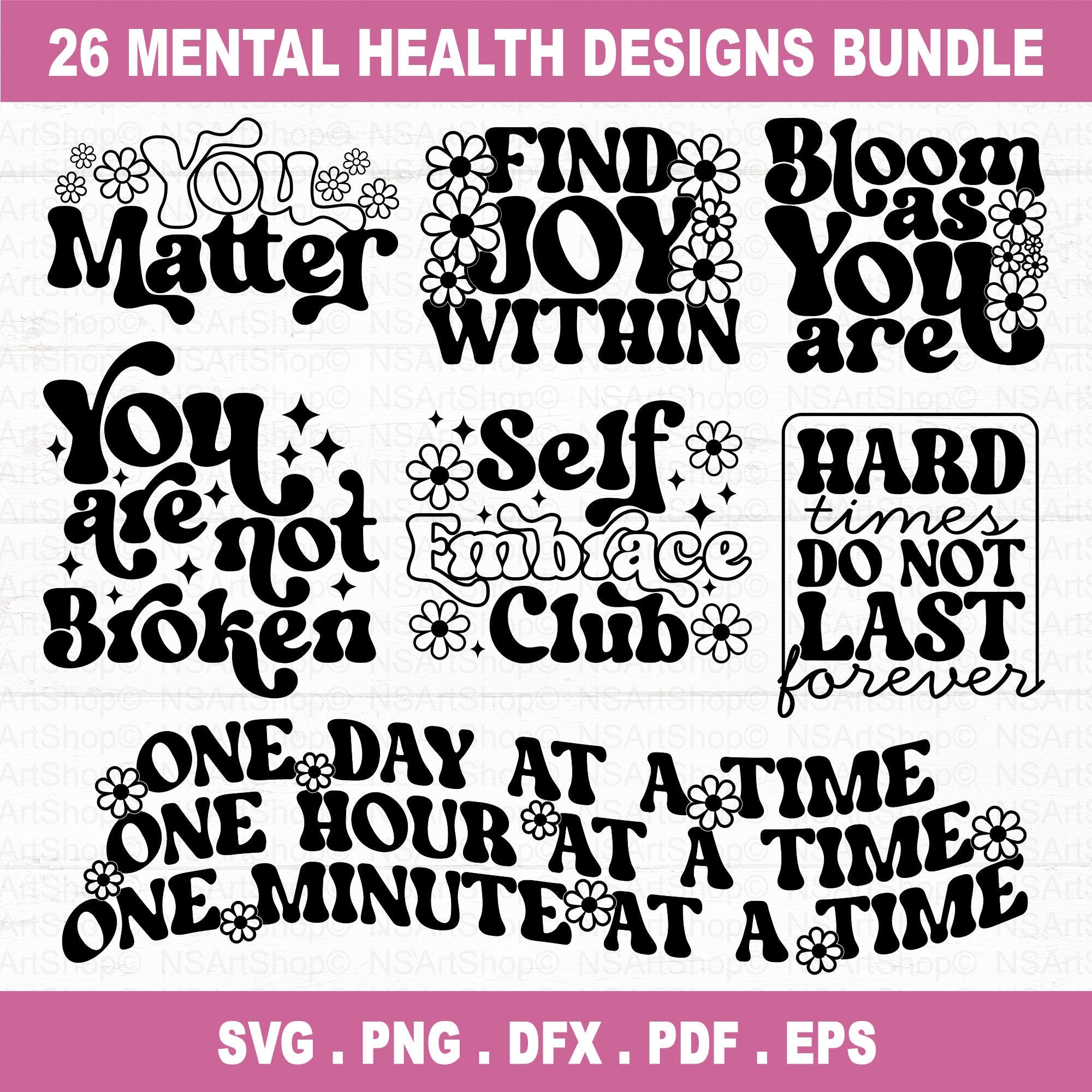 Mental Health SVG Bundle