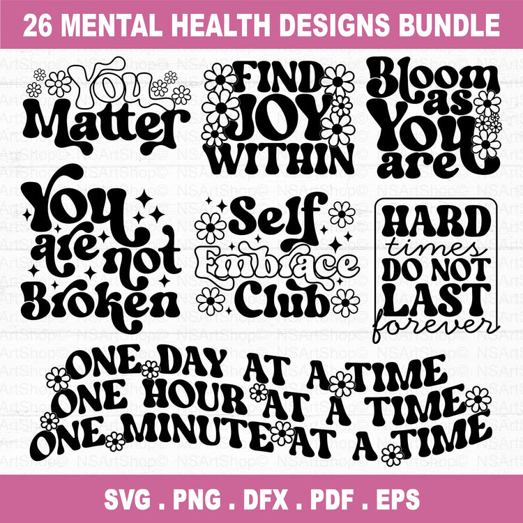 Mental Health SVG Bundle