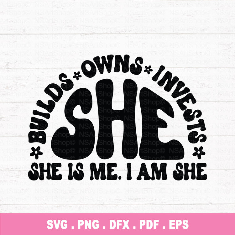 She Build Own Invest SVG