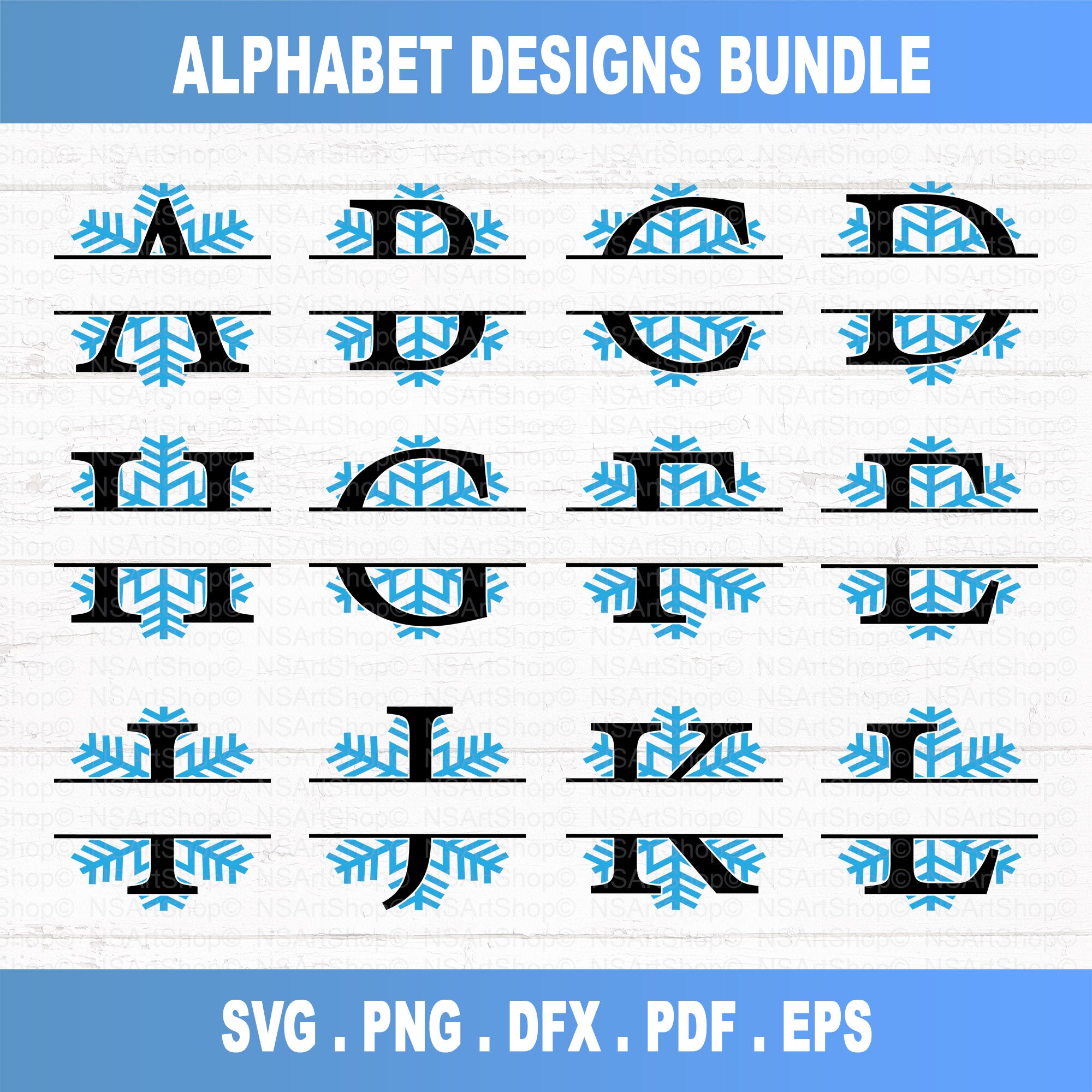 Christmas Ornament Alphabet SVG Bundle