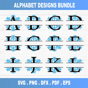 Christmas Ornament Alphabet SVG Bundle