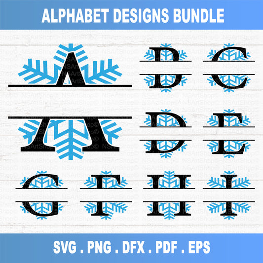 Christmas Ornament Alphabet SVG Bundle