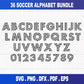 Soccer Print Letters SVG Bundle