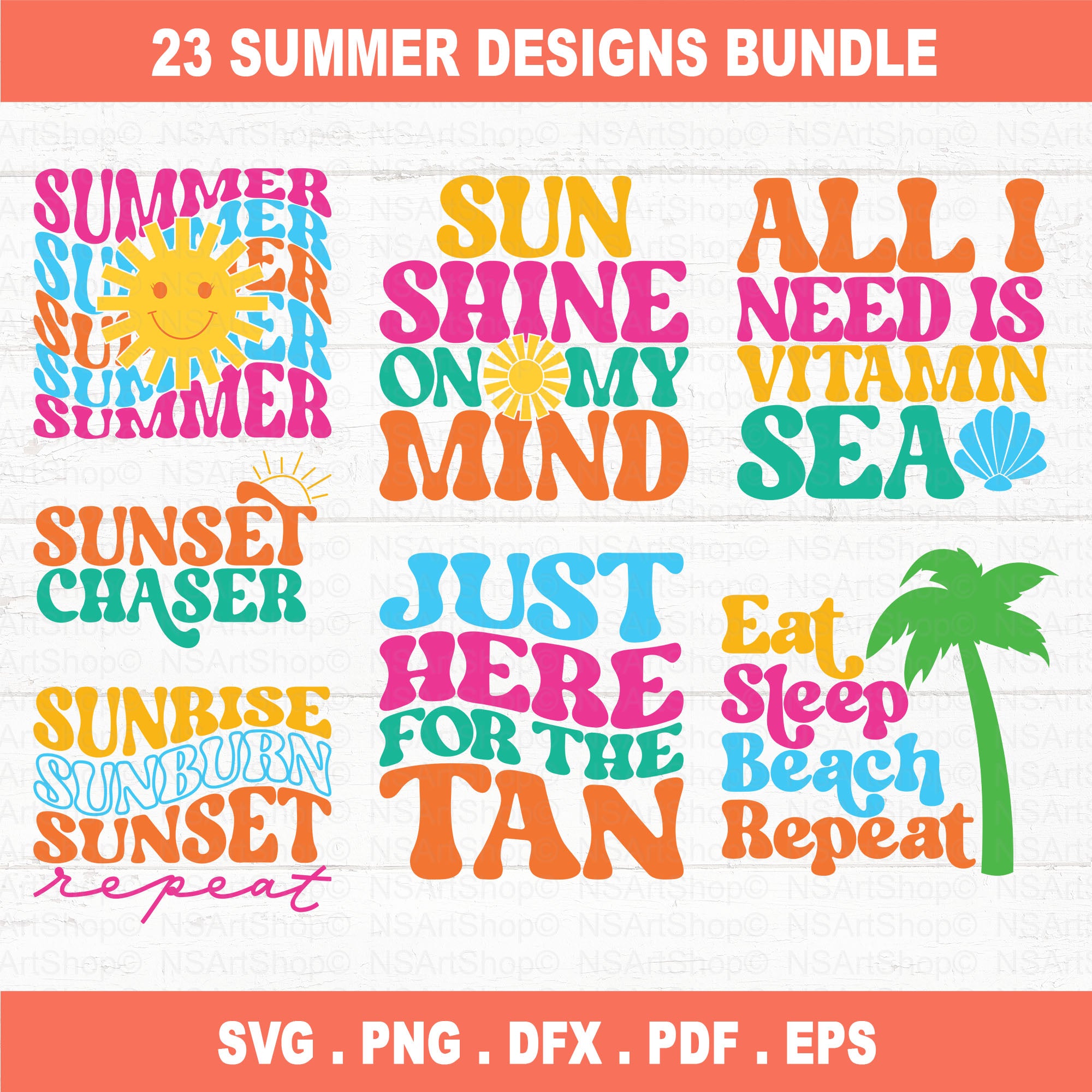 Summer SVG Bundle Retro