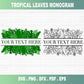 Tropical Leaves Monogram SVG