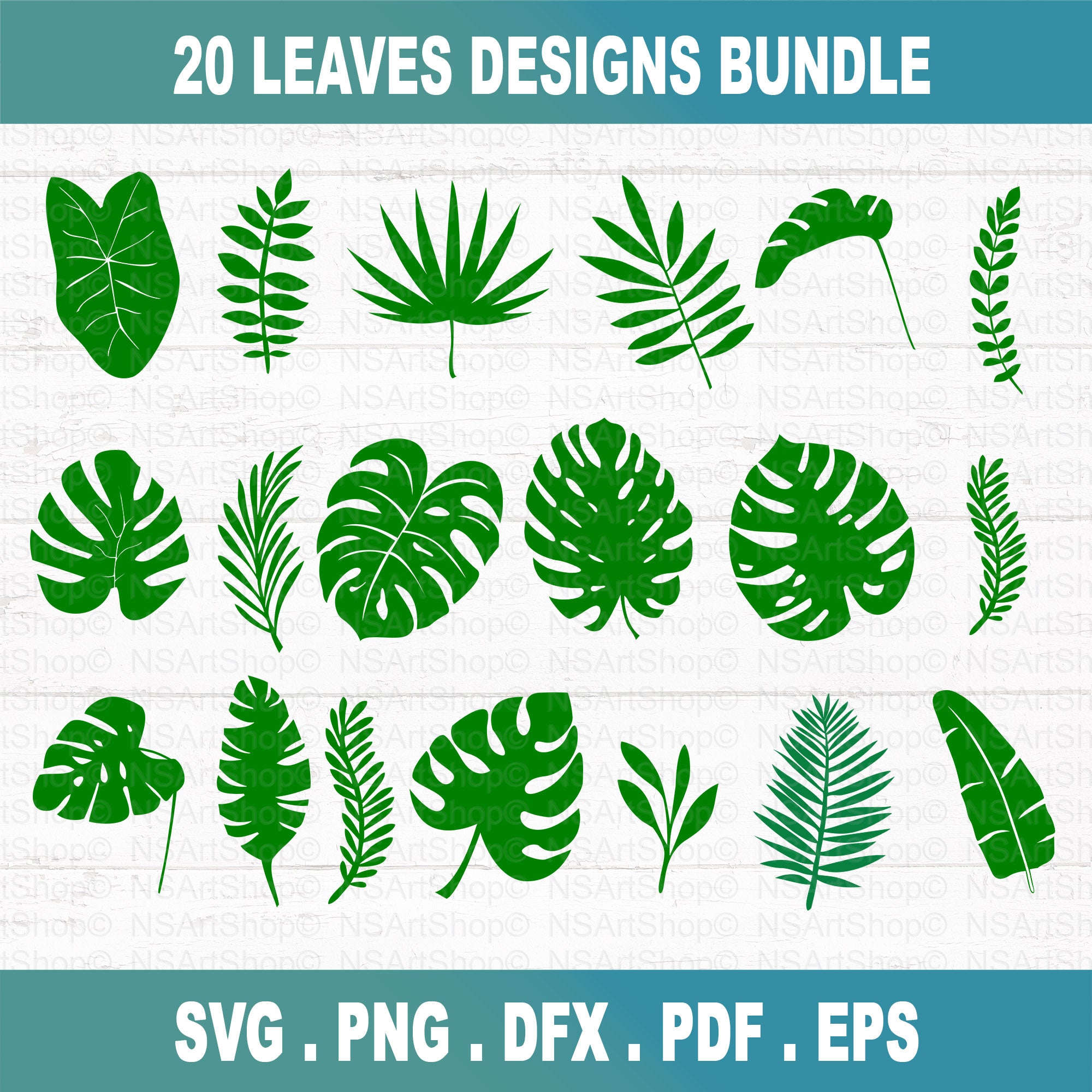 Tropical Leaves SVG Bundle