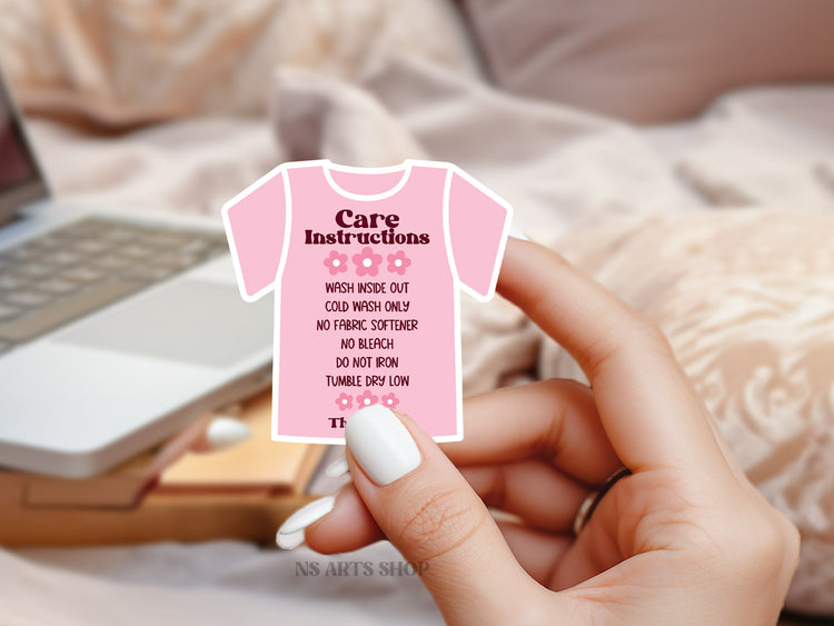 Care Instruction Card Bundle Digital Print