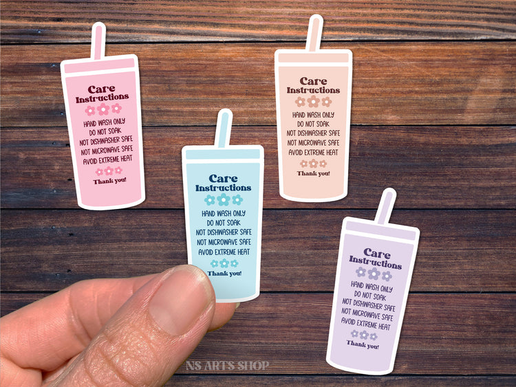 Care Instruction Card Bundle Digital Print