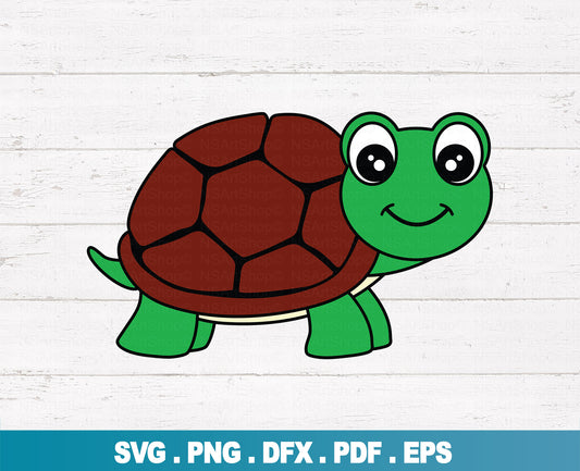 Baby Turtle SVG Outline