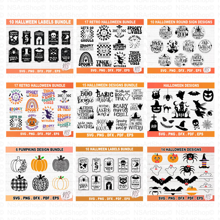 Halloween, Thanksgiving and Fall Mega SVG Bundle