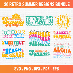 Summer SVG Bundle Retro