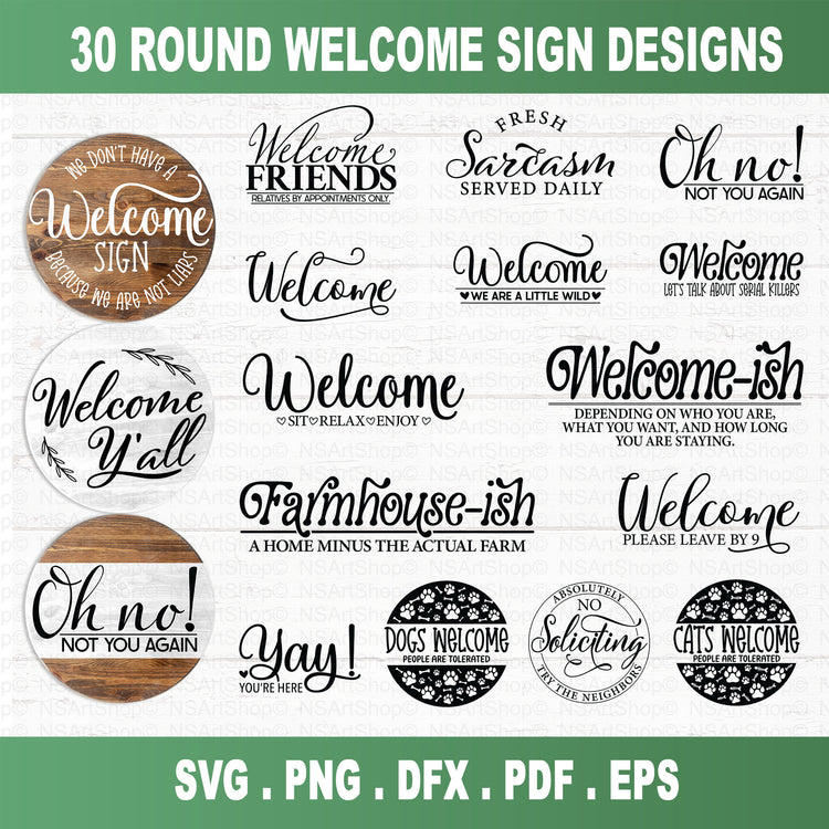 Welcome Signs SVG Bundle