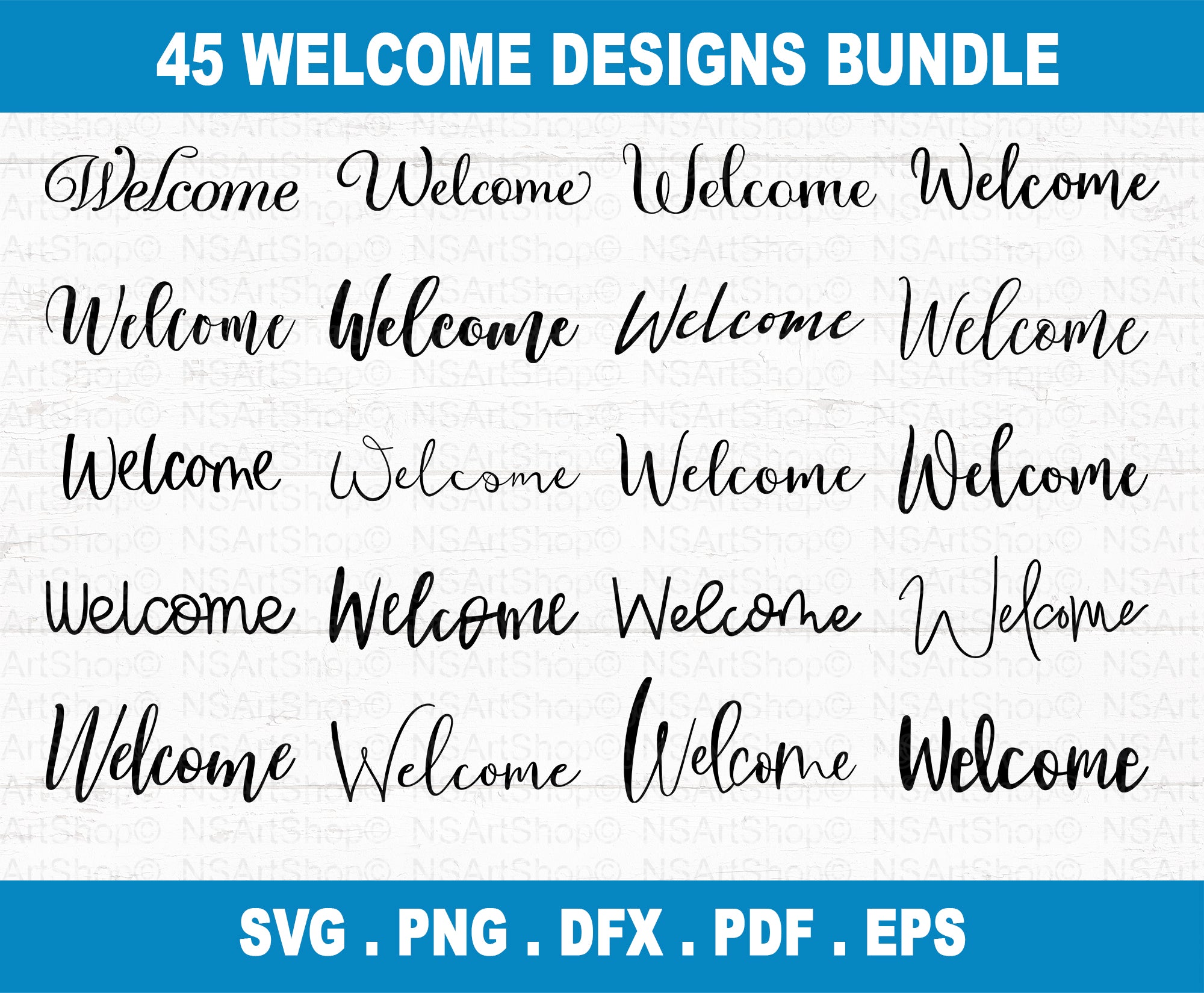 Welcome Sign SVG Bundle